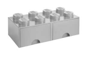 Světle šedý úložný box LEGO® Storage 25 x 50 cm