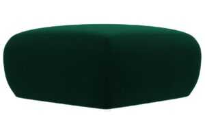 Lahvově zelená sametová podnožka Windsor & Co Lola 75 x 75 cm