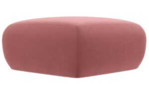 Růžová sametová podnožka Windsor & Co Lola 75 x 75 cm