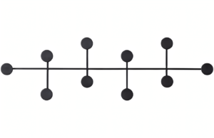 Audo CPH Černý kovový nástěnný věšák AUDO AFTEROOM 23