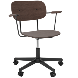 Audo CPH Hnědá dubová kancelářská židle AUDO CO s područkami