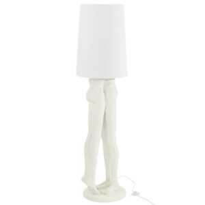 Bílá stojací lampa J-line Couple 155